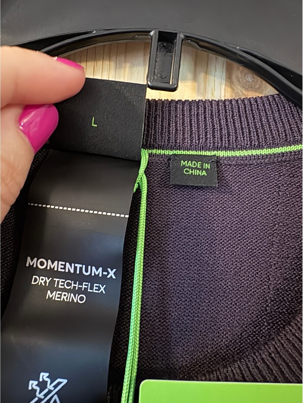 BOSS Momentum-X Dry Tech-Flex Merino Sweater, Size L, Plum, NWT - Picture 4 of 12